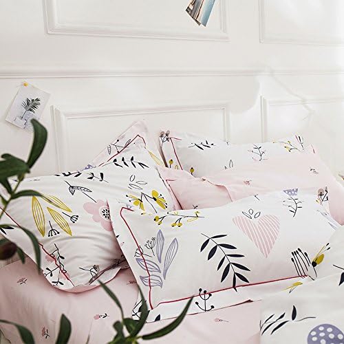HIGHBUY Cotton Floral Pillowcases Set of 2