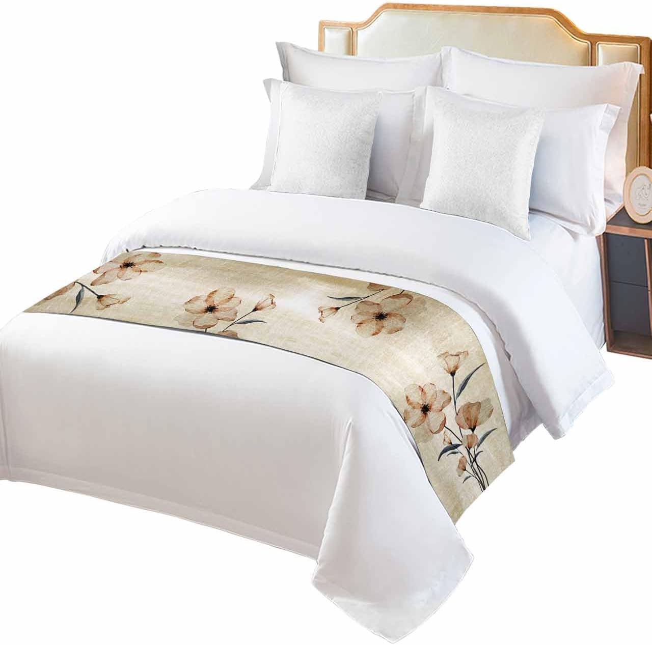 Homechoid Country Elegant Floral Bed Runner 83x20