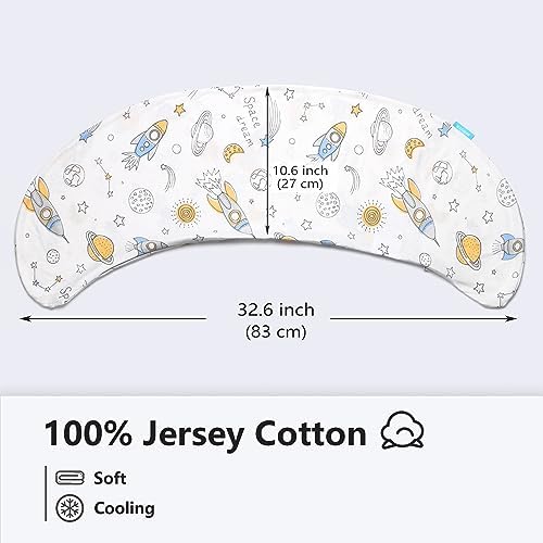 Replacement Pillowcase for BYRIVER Kids Body Pillow Spaceship