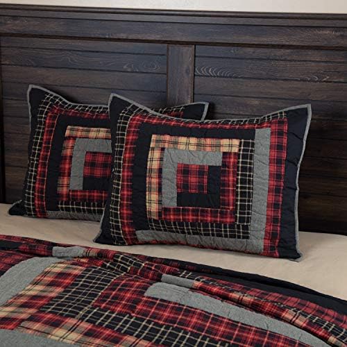 VHC Brands Rustic Cumberland Red Pillow Sham 21x27 1
