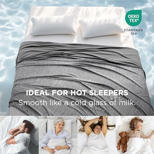 Bedsure Cooling Blanket for Hot Sleepers 50x70 Inches Mesh Grey
