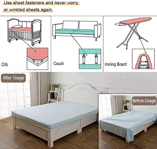 8Pcs Adjustable Sheet Straps Clips for Bed Mattress Sofa and More
