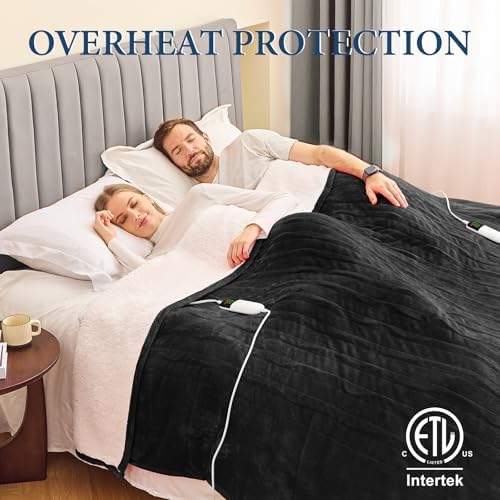 Greenoak Heated Blanket Electric King Size 100X90 Dual Control