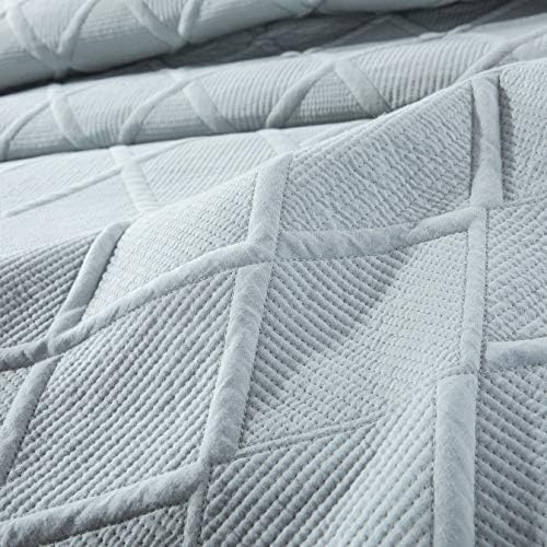 Tache Seafoam Blue Green Quilted Bedspread 3 Piece Set California King
