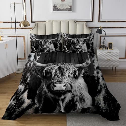 Feelyou Cowhide Plank Coverlet Set for Kids