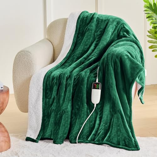 Greenoak Heated Blanket 62x84 10 Heat Levels Auto-Off Safety