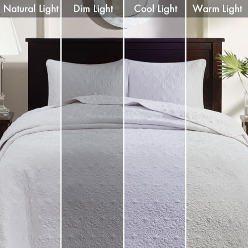 Madison Park Quebec Reversible Quilt Set Damask Design