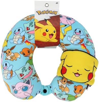 Bioworld Pokemon Pikachu 2-Piece Travel Eye Mask and Pillow Set
