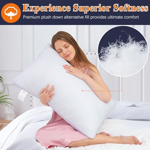 AIAEL Hotel Bed Pillows Queen Set of 2 with Cooling Mesh