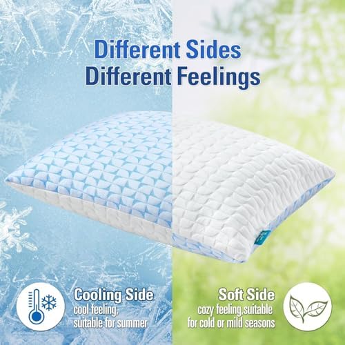 QUTOOL Cooling Memory Foam Pillow Set of 2 1