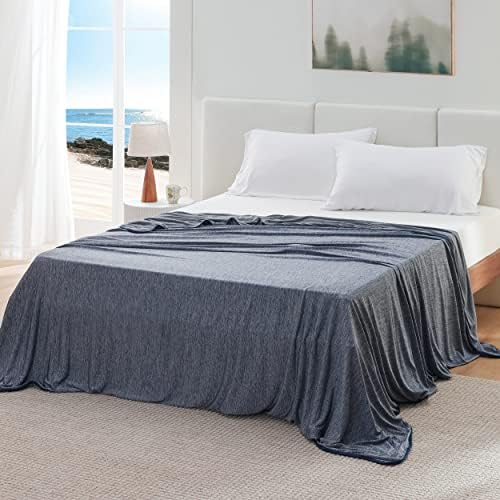 Bedsure Cooling Blanket 50x70 Navy Blue for Hot Sleepers