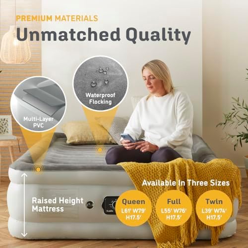 Huddle Luxury Twin Air Mattress with Dual Pump