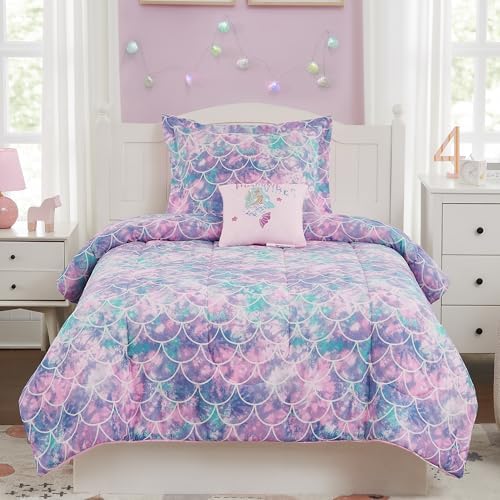 Glow in The Dark Mermaid Comforter Set for Girls 1