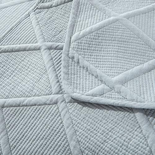 Tache Seafoam Blue Green Quilted Bedspread 3 Piece Set California King