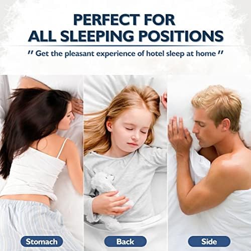 JICUSE Bed Pillows Set of 2 Hotel Quality Down Alternative 1