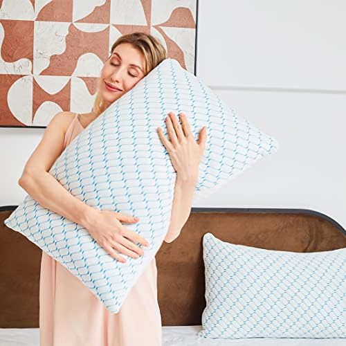 VAINOC Memory Foam Pillow Set of 2 with Cooling Cover