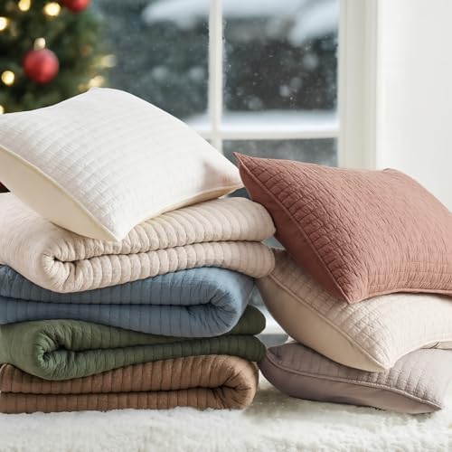 EVERGRACE Cross Stitch Cotton Quilt Bedding Set King Size