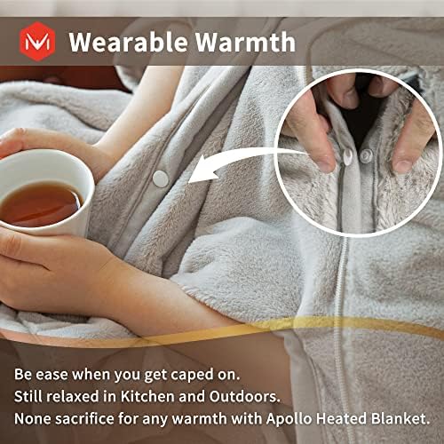 Maxwelf Apollo Heated Blanket - Portable Machine Washable UL Certified
