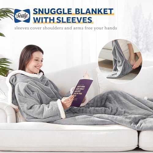 Sealy Wearable Electric Blanket with Foot Pocket and Sleeves 1