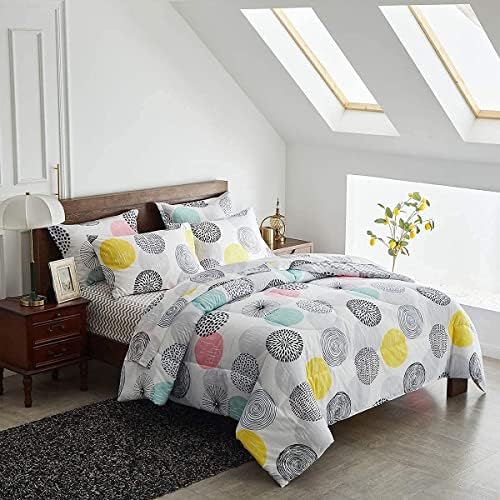 UOZZI BEDDING 7-Piece Queen Comforter Sheet Set