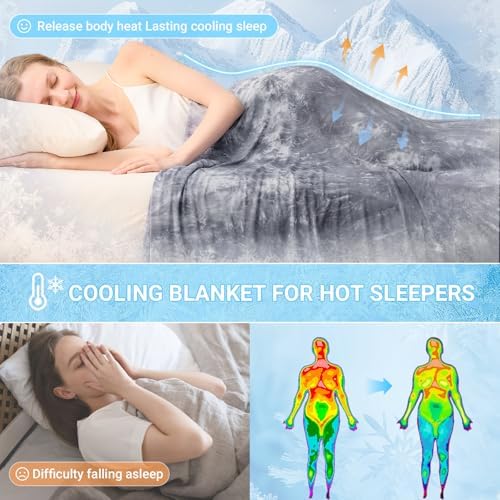 NORD ECO Cooling Blanket Queen Size Tie Dye Grey