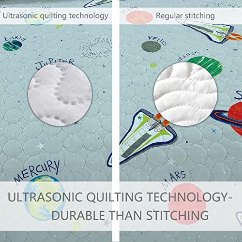 Smuge Galaxy Adventure 3-Piece Quilt Set for Kids