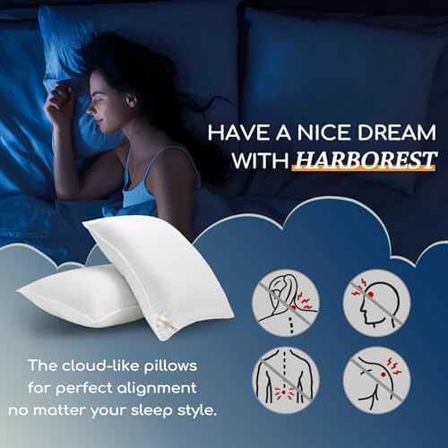 HARBOREST Bed Pillows Set of 2 - Luxury Hotel Collection