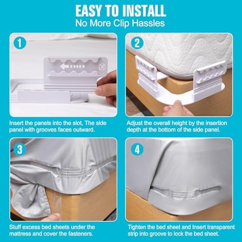 Adjustable Sheet Clips Keep Sheets Firm Tight for Bed