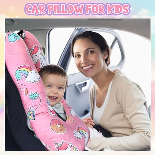 Barydat Pink Unicorn U Shaped Travel Pillow for Adults
