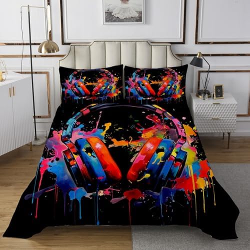 Erosebridal Rainbow Headset Bedding Set for Kids