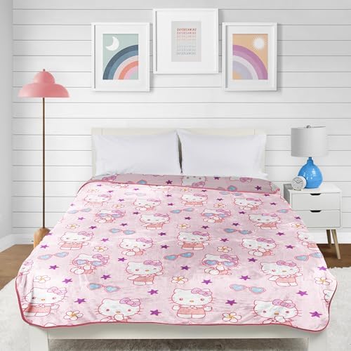 Jay Franco Hello Kitty Heart Sunglasses Throw Blanket - 60x90 Inches