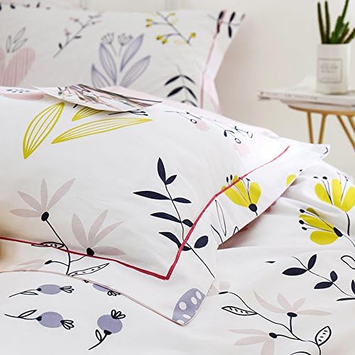 HIGHBUY Cotton Floral Pillowcases Set of 2