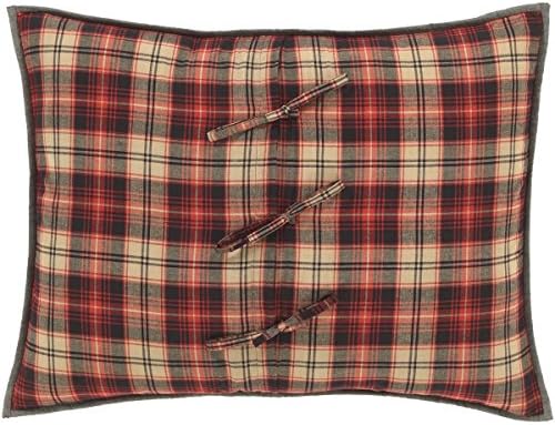 VHC Brands Rustic Cumberland Red Pillow Sham 21x27 1