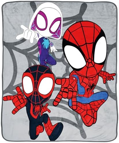Jay Franco Spidey Friends Throw Blanket - 50 x 60 Inches Kids Fleece