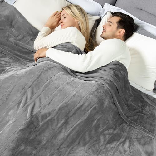 WOOMER Heated Throw Blanket Twin Size 62x84 10 Heat Levels