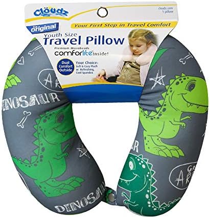 Cloudz Kids Dinosaur Patterned Travel Pillow 1
