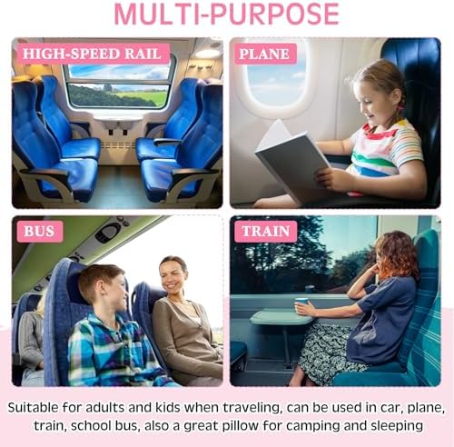 Barydat 2 Pcs Travel Pillow for Car Back Seat