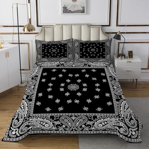 Jejeloiu Paisley Bedspread King Size Kids