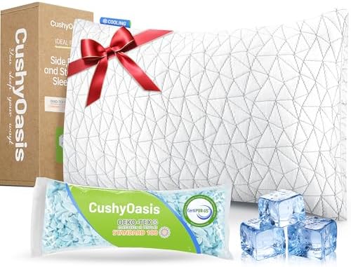 CushyOasis Shredded Memory Foam Queen Pillow