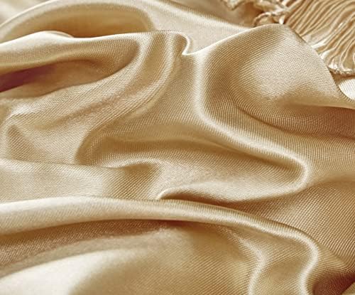 Tache Satin Gold Caramel Euro Pillow Sham 26x26