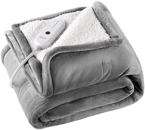 ESTINGO Heated Throw Blanket 50x60 5 Heat Levels 4H Auto Off