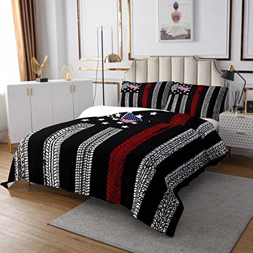 Erosebridal American Flag Bedspread Set Queen