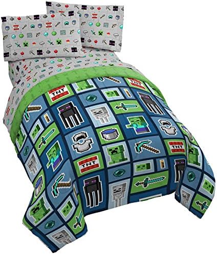 Jay Franco Minecraft Monster Hunters Queen Bed Set