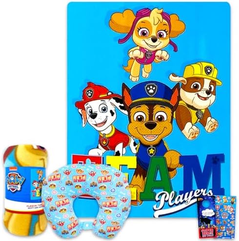 Nickelodeon Paw Patrol Travel Blanket Pillow Set Kids Comfort Bundle