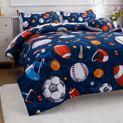 A Nice Night 6Pcs Twin Bed in a Bag Comforter Set