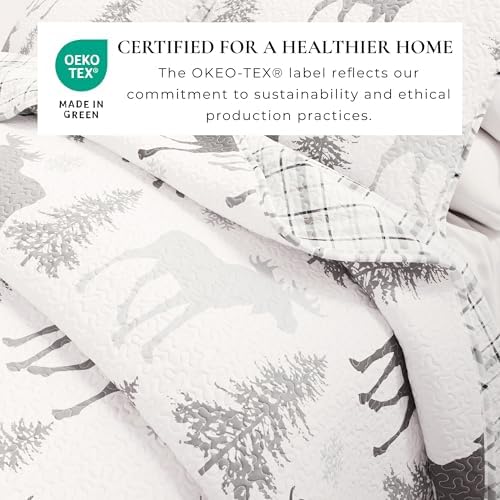 Great Bay Home Lodge Bedspread Twin XL Quilt Set with 1 Sham