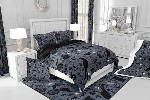 Feelyou Halloween Bats Bedspread Set for Kids