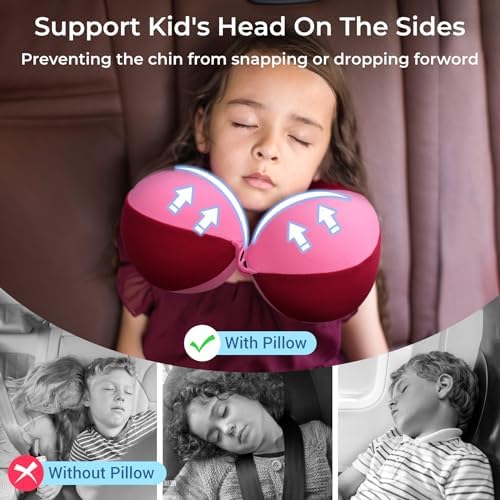 COOLBEBE Kids Travel Neck Pillow Soft Headrest for Car Airplane