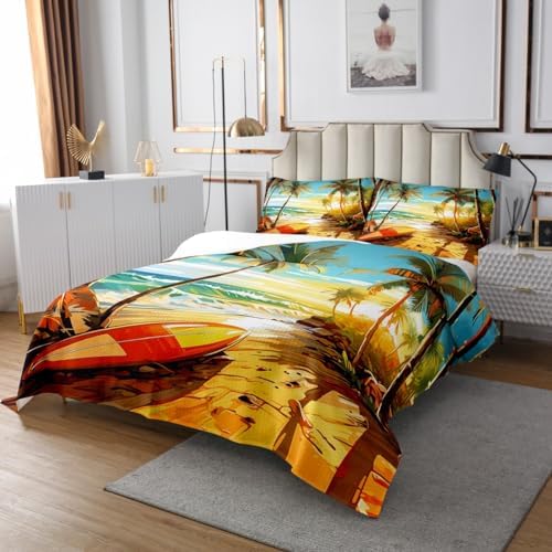 Erosebridal Hawaii Beach Queen Quilt Set Kids Summer Coverlet