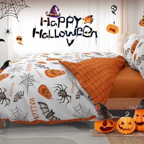 DJY Halloween Duvet Cover Set Queen Size 90x90